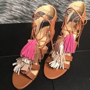 Marc Fisher "Playful2" Stacked Heel Sandals 7M